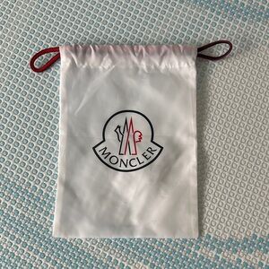 Moncler White Drawstring Bag